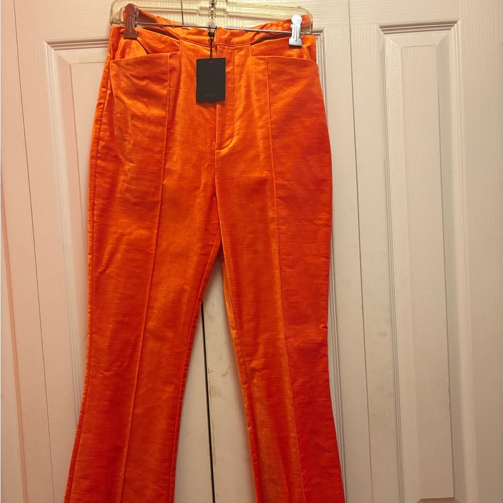 NBD Orange Flare Pants